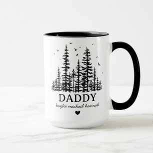 Custom tree Daddy Gift Kids Names Fathers Day, Dad Mug