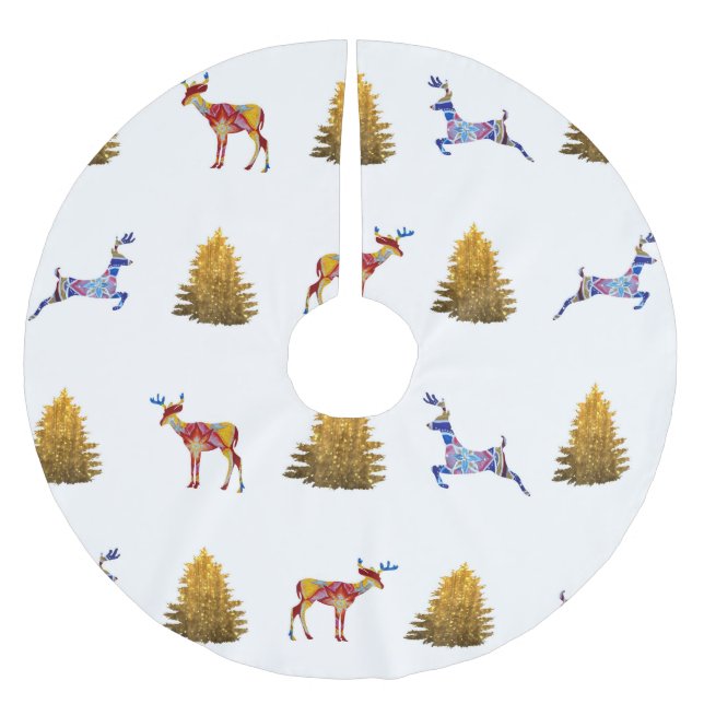 Custom Tree Skirt Colourful Christmas Mood (Front)