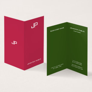 Custom Trend Colours Modern Elegant Monogram Business Card