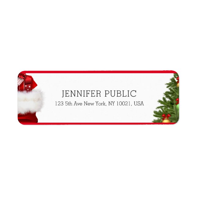 Custom Trendy Christmas Tree Gifts Template (Front)