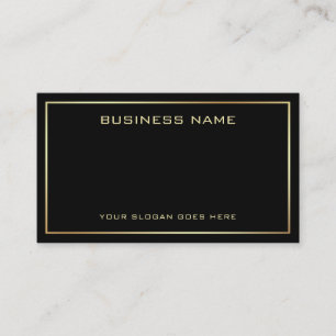 Custom Trendy Elegant Modern Template Black Gold Business Card
