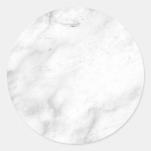 Custom Trendy Elegant White Marble Blank Template Classic Round Sticker