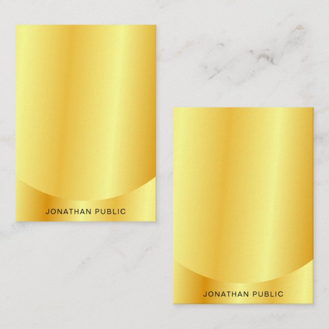 Custom Trendy Faux Gold Metallic Look Template (Front/Back)