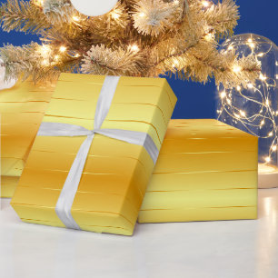 Custom Trendy Gold Look Glossy Elegant Modern Wrapping Paper
