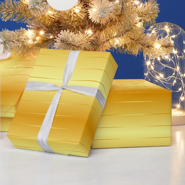 Custom Trendy Gold Look Glossy Elegant Modern Wrapping Paper (Holidays)
