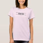 Custom Trendy Modern Text or Name Womens Pale Pink T-Shirt<br><div class="desc">Custom Add Your Text or Name Here Modern Elegant Template Women's Fashion / Clothing / Tops & T-Shirts / Women's T-Shirts / Womens Basic Pale Pink T-Shirt.</div>