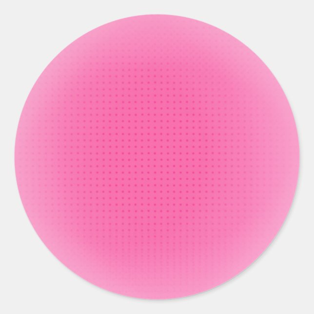 Custom Trendy Pink Colour Elegant Blank Template Classic Round Sticker (Front)