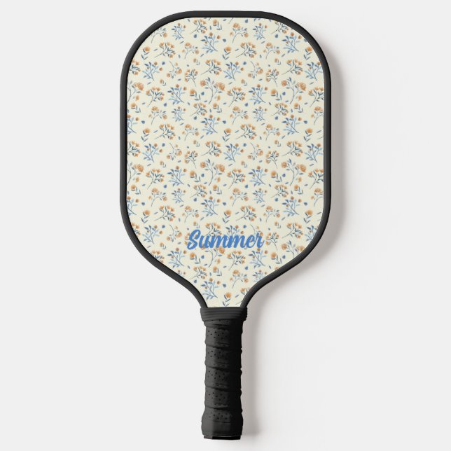 Custom Trendy Vintage Wildflower Pattern   Pickleball Paddle (Back)