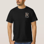 Custom Tri-Colour Value Monogram Name  T-Shirt<br><div class="desc">UNIQUE LAYERING OF THE MONOGRAM -- look closely and you will see three colours, which gives it the feeling of depth. Personalized additionally with the first name. Special idea for a gift or you might just enjoy for yourself! If you have any design questions or a special request, please send...</div>