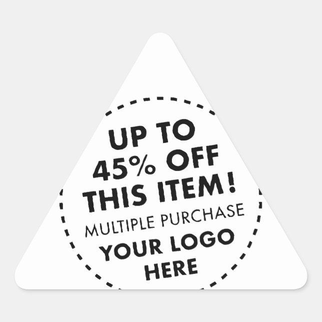 Custom Triangle Stickers 45% OFF Bulk Buy Discount (Front)