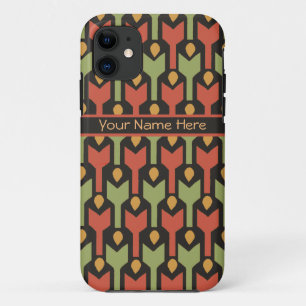 Custom Tribal Egyptian Red Green Arrow Pattern iPhone 11 Case