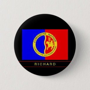 Custom Tribal Native American Comanche Nation Flag 2 Inch Round Button
