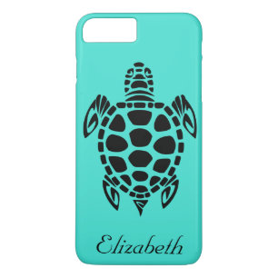Custom Tribal Sea Turtle Turquoise iPhone 8 Plus/7 Plus Case