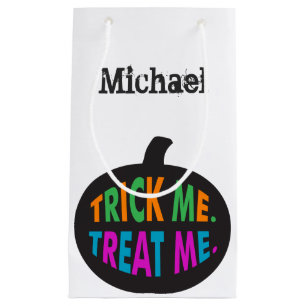 Custom Trick Me Treat Me Multi-Colour Small Gift Bag