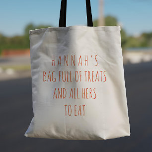 Custom Trick or Treat Halloween Tote Bag