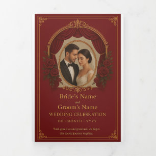 Custom Trifold Letter Fold Invitation, Size: 5" x