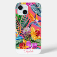 Custom Tropical Bird Of Paradise And Orchid Spring