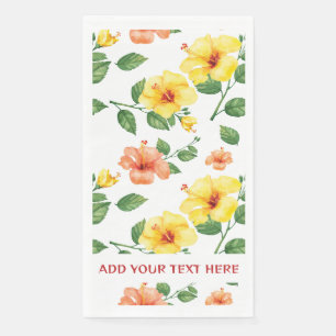 Custom Tropical Decorative Floral Disposable Napkin