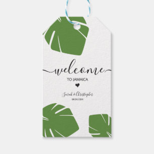 Custom Tropical Destination Wedding Welcome Gift  Tags