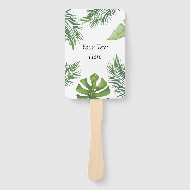 Custom Tropical Fan Party Supply (Front)
