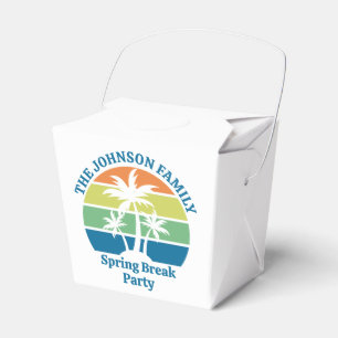 Custom Tropical Island Party Palm Trees Fortune Favor Box