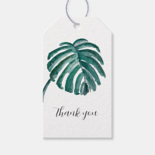 Custom Tropical Palm Painting Thank You Gift Tags