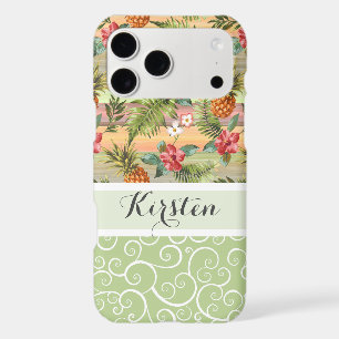 Custom Tropical Pineapples Colourful Floral Patter