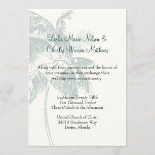 Custom Tropical Wedding Invitation