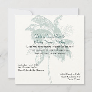 Custom Tropical Wedding Invitation