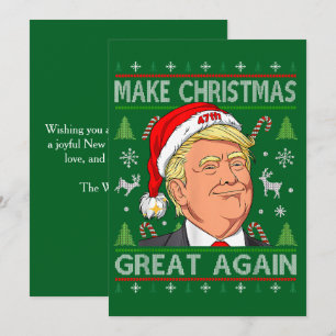 Custom Trump Cards, Make Christmas Great Again Holiday Card