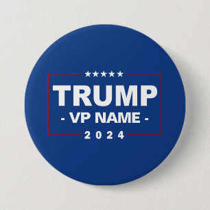 Custom Trump Vice President 2024 3 Inch Round Button