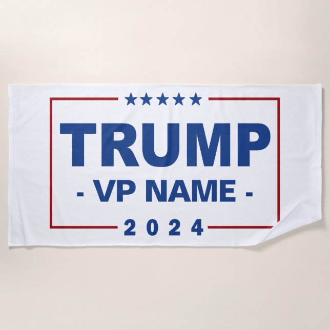 Custom Trump Vice President 2024 Beach Towel (Front)