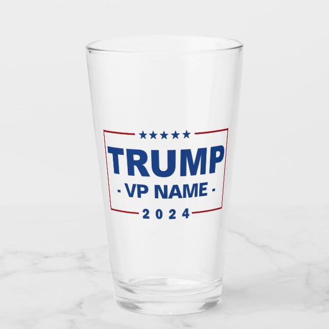 Custom Trump Vice President 2024 Glass (Front)
