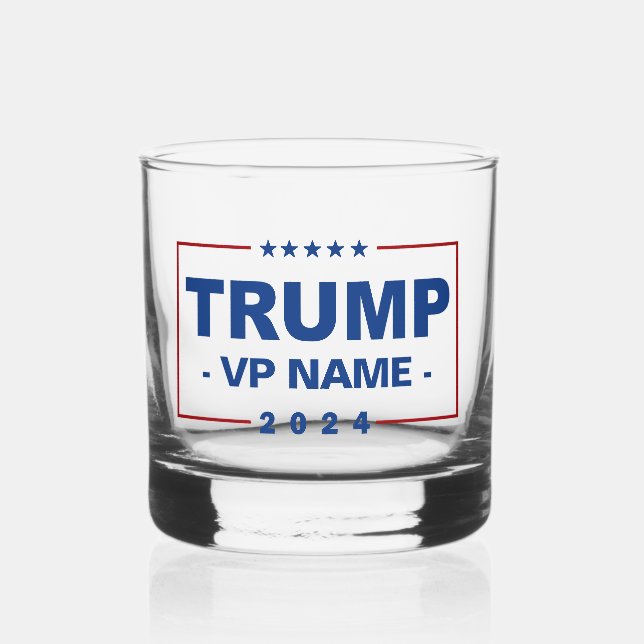 Custom Trump Vice President 2024 Whiskey Glass (Front)