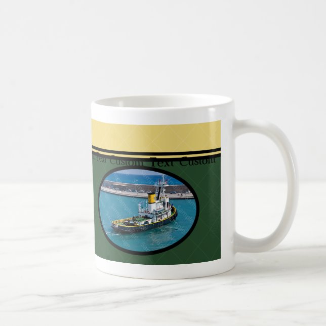Custom Tug Boat Captain Mug (Right)