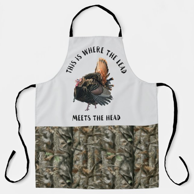 Custom Turkey Hunting Rustic Men's Sports Funny Apron (Front)