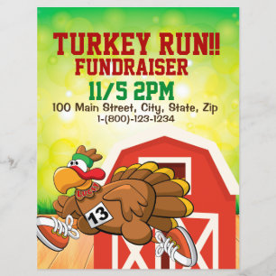 Custom Turkey Run Fundraiser 8.5x11 Flyer