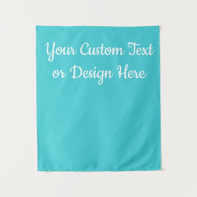 Custom Turquoise Banner Personalized Bridal Shower Tapestry (Front)