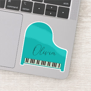 Custom Turquoise Blue Grand Piano Personalized