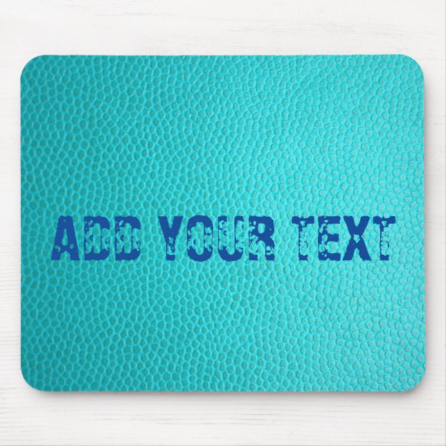Custom Turquoise Leather Pattern Mousepad (Front)