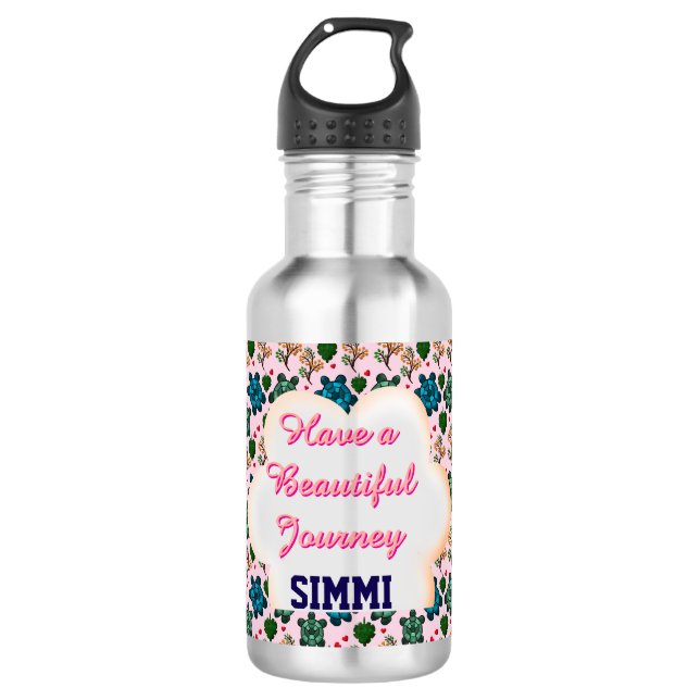 Custom turtle pattern  532 ml water bottle (Front)