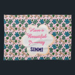 Custom turtle pattern  kitchen towel<br><div class="desc">Cute and colourful sea turtle seamless pattern featuring adorable turtles, nature elements, and playful hearts. Perfect for ocean lovers, marine life fans, and aesthetic pattern enthusiasts. This design works great on stickers, phone cases, notebooks, apparel, and home decor. A fun and charming turtle print ideal for gifts or everyday use....</div>