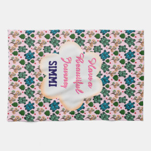 Custom turtle pattern  kitchen towel