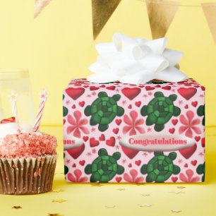 Custom turtle pattern  wrapping paper