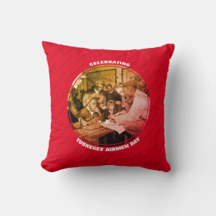 Custom TUSKEGEE AIRMEN DAY Throw Pillow