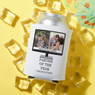 Custom TV farter of the year funny dad 2 photo Can Cooler