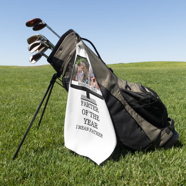 Custom TV farter of the year funny dad 2 photo Golf Towel (Green)