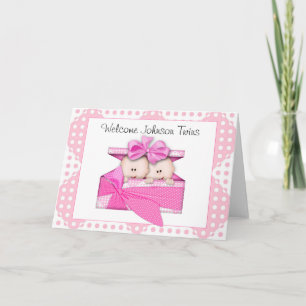 Custom Twin Girls Greeting Card