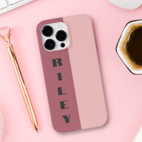 Custom Two Colour Block Rose Gold Blush Big Name