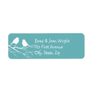 Custom Two Little White Sparrow Birds Silhouette L